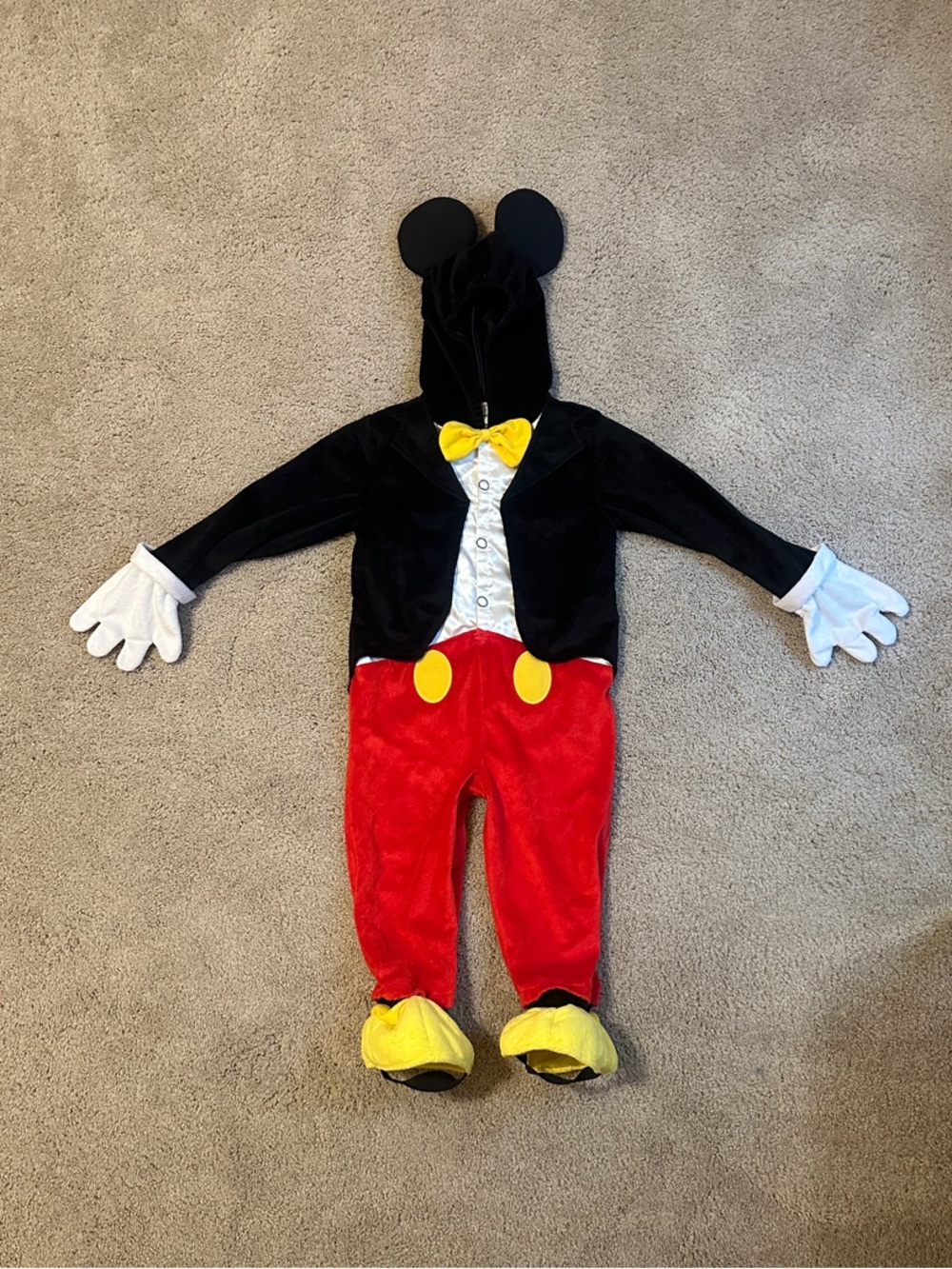 Disney Black, Red & Yellow Classic Mouse Costume 4T